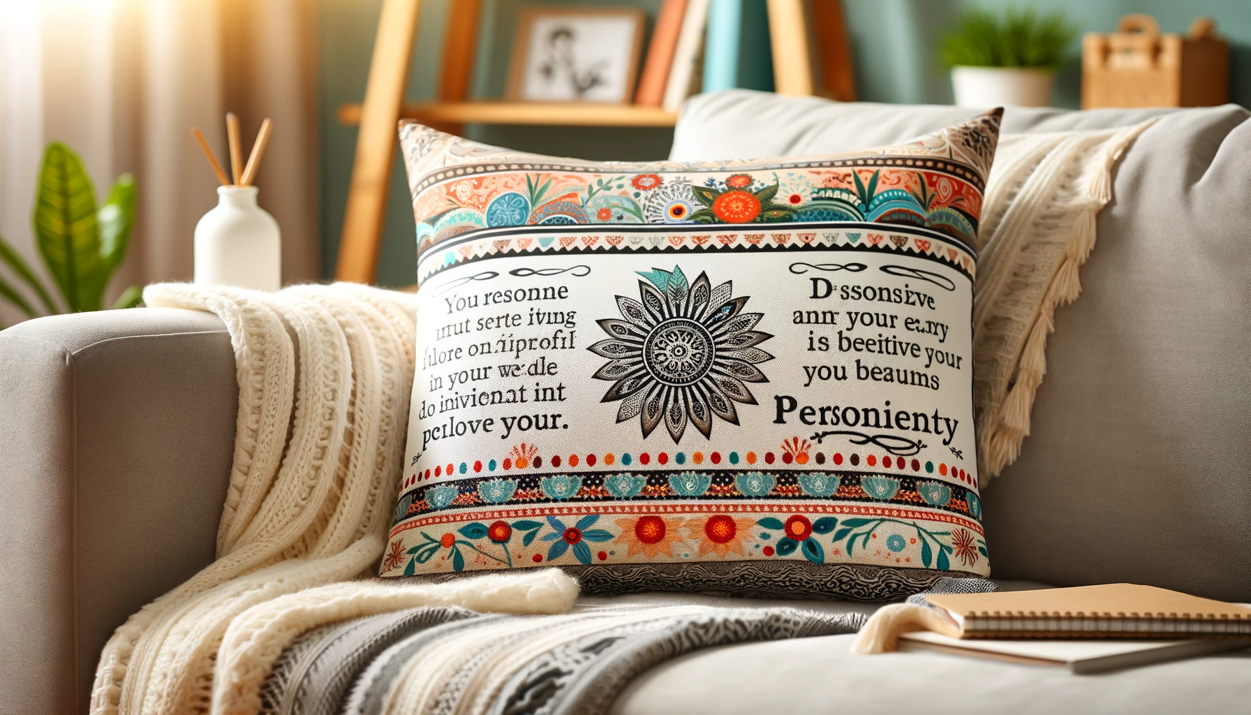 10 DIY Handmade Gift Ideas for Friends - A beautifully decorated throw pillow, customized with patterns and quotes that reflect a personal touch